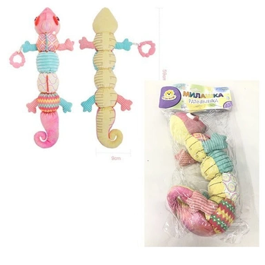 Игрушка развивающая Levatoys MK2304008BYA Хамелеон розовый в пак.