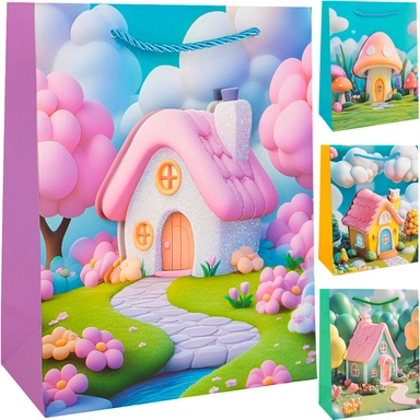 Пакет 18*23*9 см Домик 141V-1027