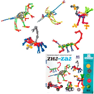 Конструктор Зиг-заг 100 деталей ТМ ТИМОШКА