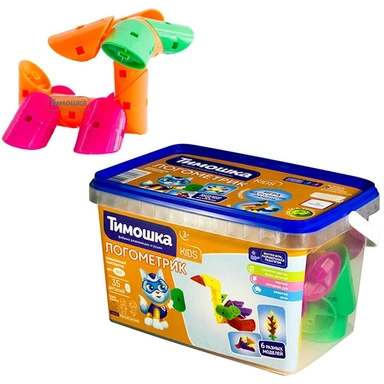 Конструктор «Логометрик» 35 деталей ТМ ТИМОШКА