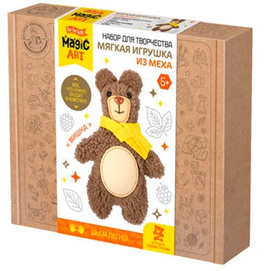 Набор для творчества Мягкая игрушка из меха Мишка 05140