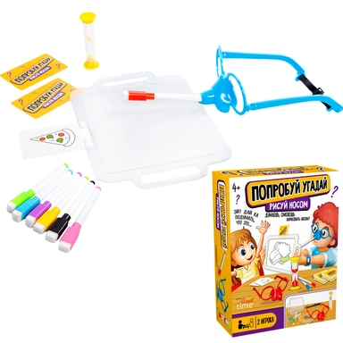 Игра настольная Попробуй угадай. Рисуй носом 70012