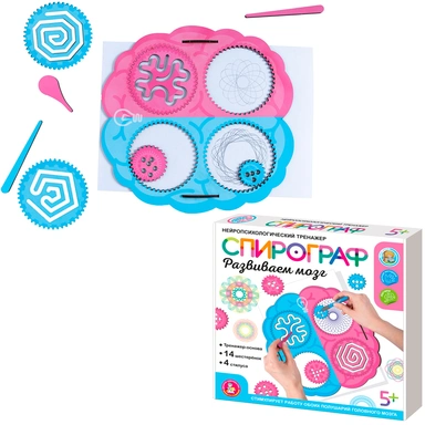 Деревянная Игра развивающая Спирограф. Развиваем мозг (Нейропсихологический тренажер) 05880