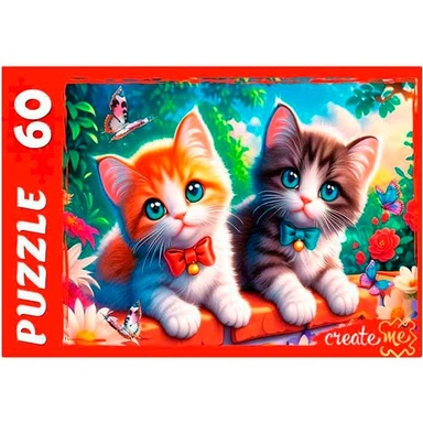 Пазл 60 Котята с бантиками УК60-0223