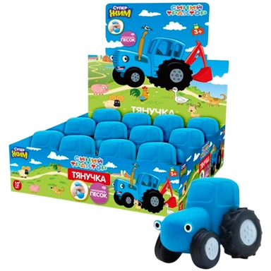 Игрушка Тянучка антистресс с шариками 8 см, Синий трактор Супер Жим XID-BTSD-02-RU