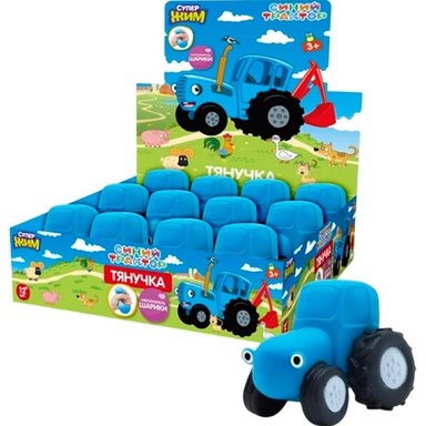 Игрушка Тянучка антистресс с песком 8 см Синий Трактор Супер Жим XI-BTPB-03-RU