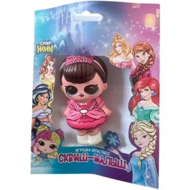 Игрушка антистресс Сквиш малыш, девочка в розовом платье Супер Жим JN-SFP02-LRU