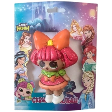 Игрушка антистресс Сквиш малыш, девочка с розовыми волосами Супер Жим JN-SFP04-LRU