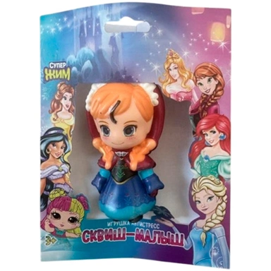 Игрушка антистресс Сквиш малыш, девочка в синем платье Супер Жим JN-SFP-FRZ02-RU