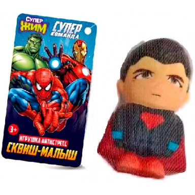 Игрушка антистресс Сквиш малыш Супер герои красный плащ Супер Жим JN-SN05-SM-RU