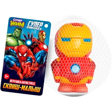 Игрушка антистресс Сквиш малыш, супер герои красный костюм Супер Жим JN-SN04-INM-RU