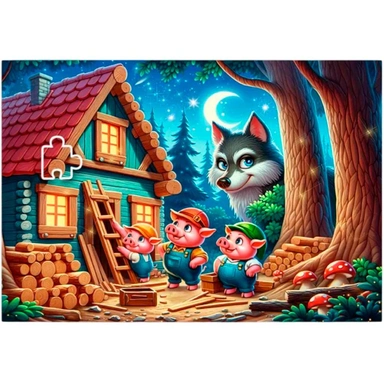 Пазл 50 Три поросенка УК50-0218