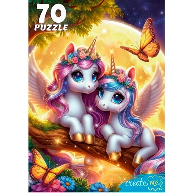 Пазл 70 Ночные единороги УК70-0228