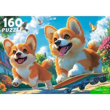 Пазл 160 Веселые щенки Корги Ф160-0181