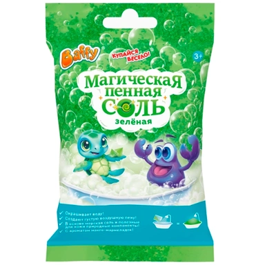 Соль для приняти ванны Зеленая Купайся весело! D0233-G ТМ «Baffy».