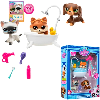 Набор Груминг спа: три фигурки мини-животных с аксессуарами коллекция Littlest Pet Shop 00638_LPS