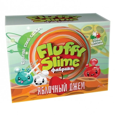 Набор для опытов и экспериментов.Юный химик Флаффи-слайм фабрика Яблочный джем 887