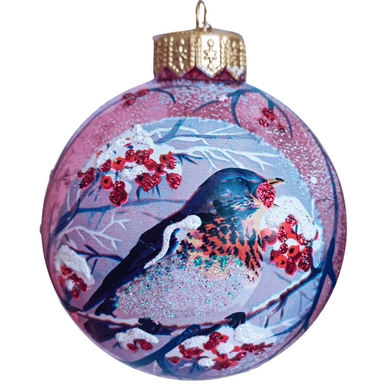 Шар 80мм Дрозд рябинник КУ-80-254090