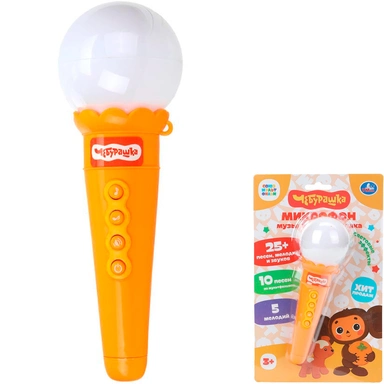 Микрофон Музыкальный СОЮЗМУЛЬТФИЛЬМ 25+ песен,звуков Умка HT569-R14