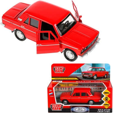 Модель 2106-12-RD ВАЗ-2106 Жигули красный Технопарк в коробке