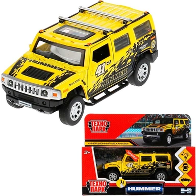Модель HUM2-12LSRT-YE Hummer H2 Спорт желтый Технопарк  в коробке
