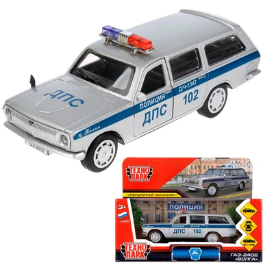 Модель 2402-12POL-SR ГАЗ-2402 Волга Полиция Технопарк в коробке