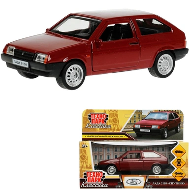 Модель 2108-12-CRY LADA-2108 СПУТНИК 12 см вишневый Технопарк в коробке /72/