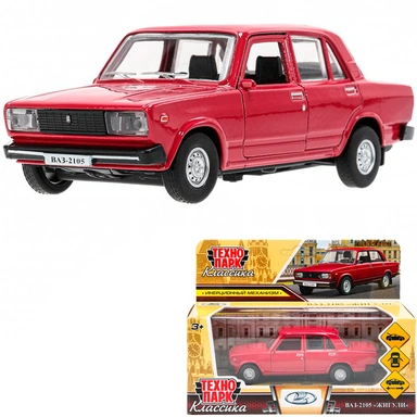 Модель 2105-12-KN LADA ВАЗ-2105 1997 12 cm, двери, багаж, инерц. Технопарк в коробке