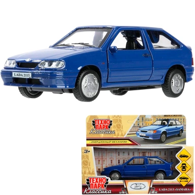 Модель 2113-12-BU ваз-2113 12 см, двери, багаж, инер,синий Технопарк  в кор.