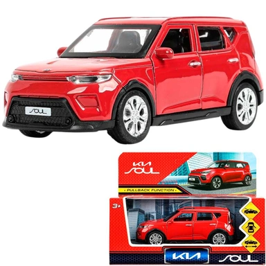Модель SOUL-12-RD KIA soul длина 12 см, двери, багаж., инерц, красный Технопарк в кор.