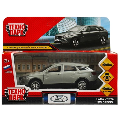 Модель VESTA-CROSS-GY LADA VESTA SW CROSS 12 см, двери, багаж, серый Технопарк в кор.
