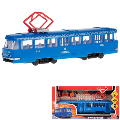 Модель СТ12-428-2-BL Трамвай Технопарк в коробке