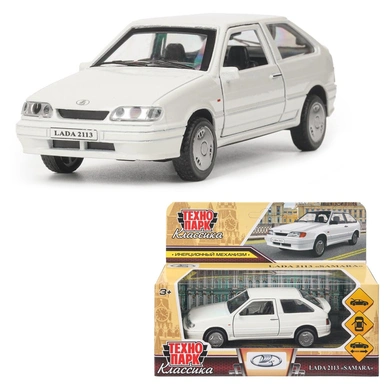 Модель 2113-12-WH-WOD ВАЗ-2113 12 см, двери, багаж, инер,белый Технопарк