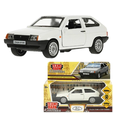 Модель 2108-12-WH LADA-2108 СПУТНИК 12 см, двери, багаж, белый Технопарк в кор.