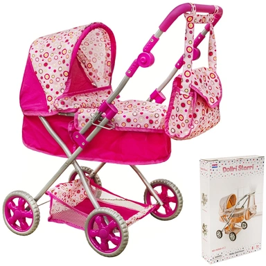Коляска-люлька для куклы Feily, корпус металлический в коробке для детей от 3 лет