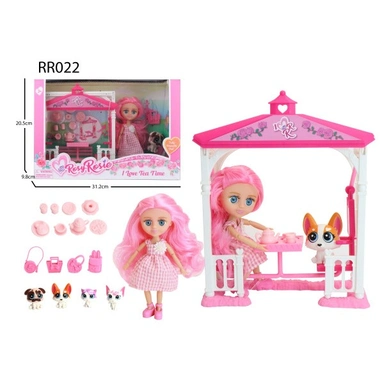 Кукла малышка RR022 в беседке с аксесс. в кор.