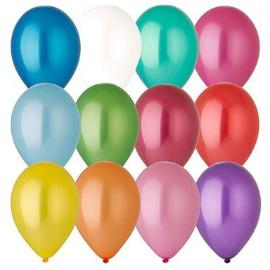 Шар 12 Металлик ассорти 100 шт /цена упак/