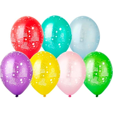 Шар 14 Шелкография металлик С ДР Шары 25 шт 1103-0230 /цена за упак/