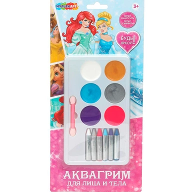 Набор для творчества Аквагрим Микс Принцессы Дисней МУЛЬТИ АРТ FACEPAINT-127104