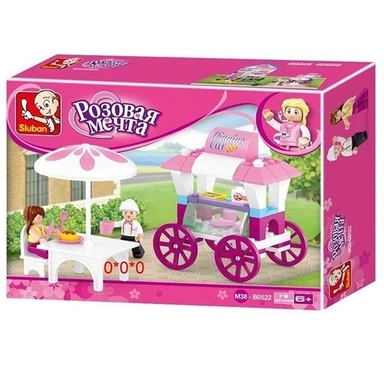 Конструктор Розовая мечта 38-0522  Кафе 78 дет. в коробке