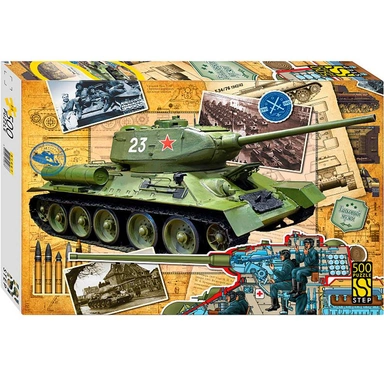Пазл 500 Танк Т-34 91067 Степ