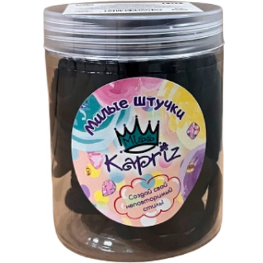 Набор резинок для волос FG250519019Q в банке Miss Kapriz 50 шт в упак. черный цвет