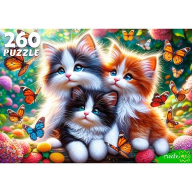 Пазл 260 Котята и бабочки Х260-4549