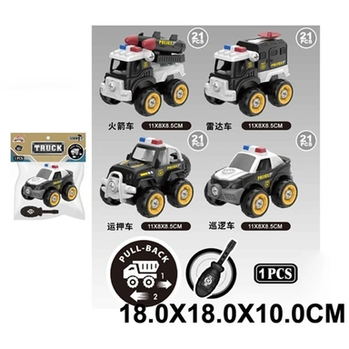 Конструктор HL001F Машина с отверткой в пак.