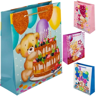 Пакет 26х32х10см Мишка с шарами FG250708006C