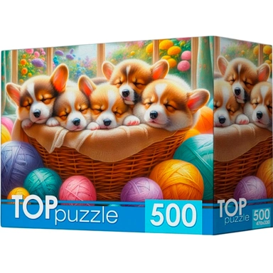 Пазл 500 Корги в корзине Ф500-8741