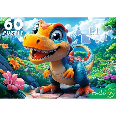 Пазл 60 Динозавр на прогулке ПУ20-8258