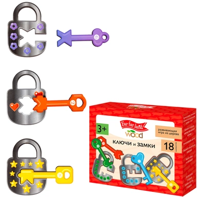Деревянная Игра развивающая Ключи и замки Far far land Wood 05945
