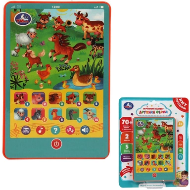 Планшет Обучающий Дружная ферма 70 + стихов, песен Умка HT1117-R32