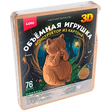 Набор для творчества Конструктор из картона. Объёмная игрушка Енотик Нг-021 LORI.